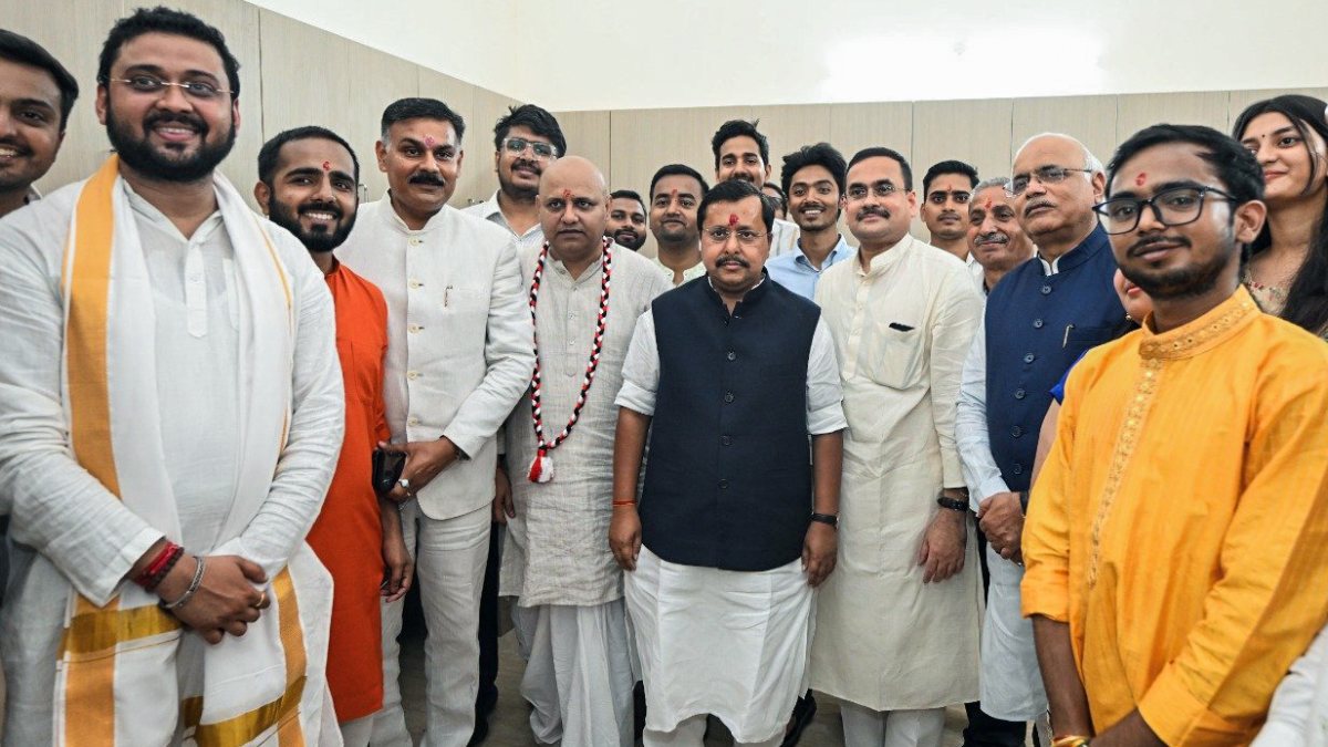 BJP chief Nitin Nabin at foundation ceremony in New Delhi