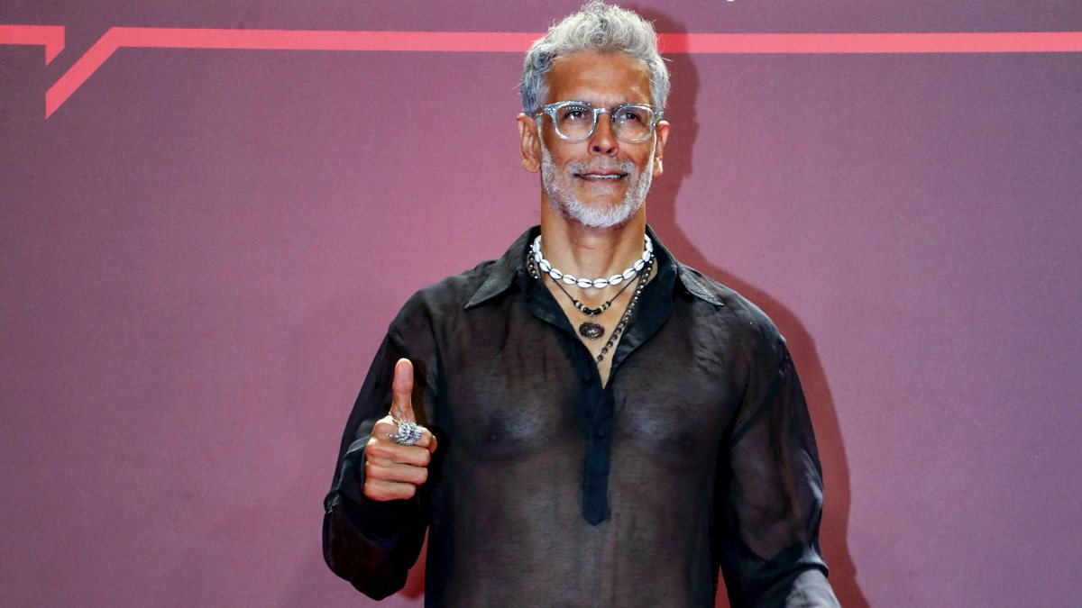 Milind Soman walks the red carpet at BT Headliners Awards in Mumbai