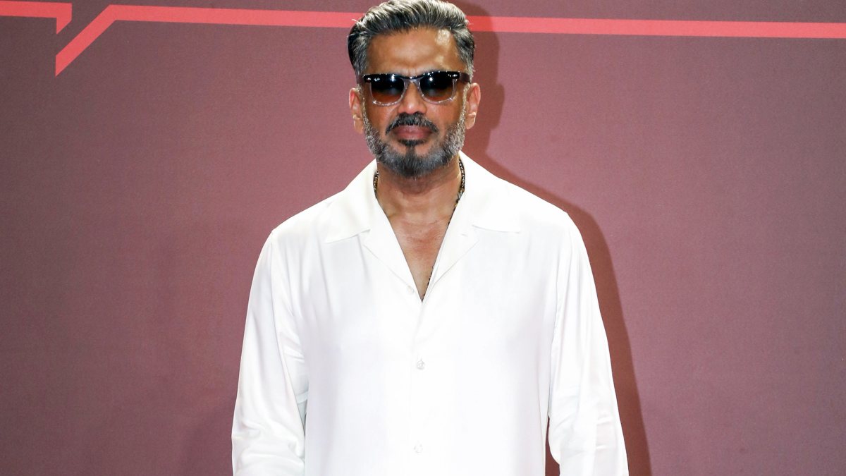 Actor Suniel Shetty poses on the red carpet during the Bombay Times' BT…