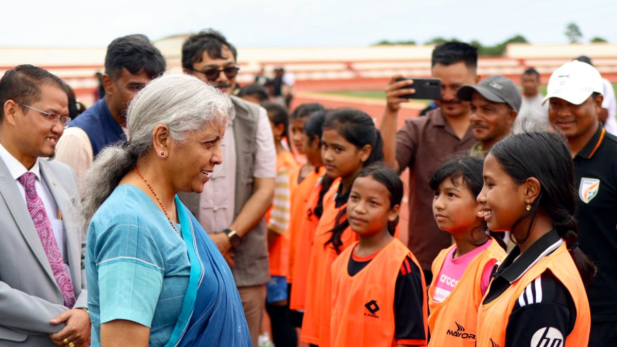 Nirmala Sitharaman meets students, sportspersons in West Jaintia Hills