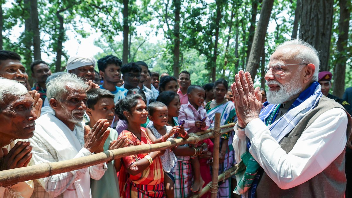 PM Modi interacts with supporters in Odisha's Mayurbhanj