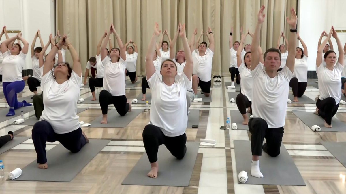Russian embassy in Delhi hosts yoga session ahead of International Yoga Day