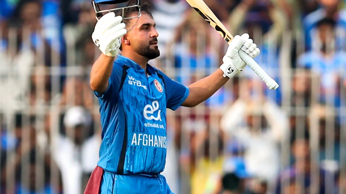 Afghanistan skipper Hashmatullah Shahidi celebrates ODI century in Chennai