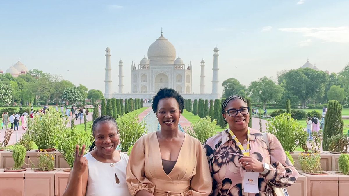 BRICS delegates pose for group photo at Taj Mahal in Agra