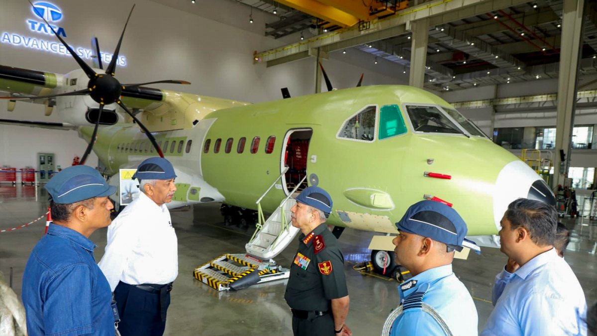 Chief of Defence Staff General N S Raja Subramani visits Airbus C-295…