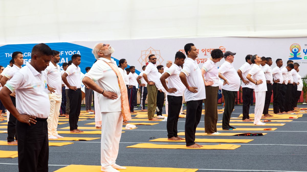PM Modi joins International Day of Yoga celebrations in Kolkata