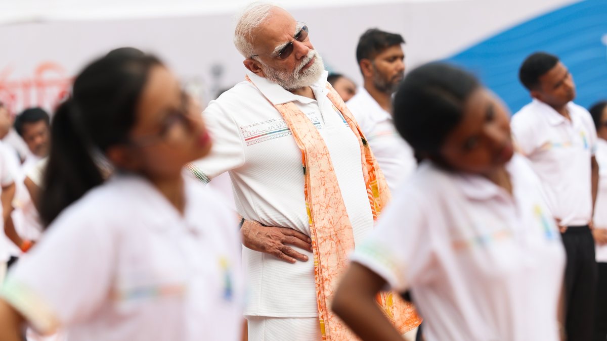 Prime Minister Narendra Modi takes part in 12th International Day of Yoga…