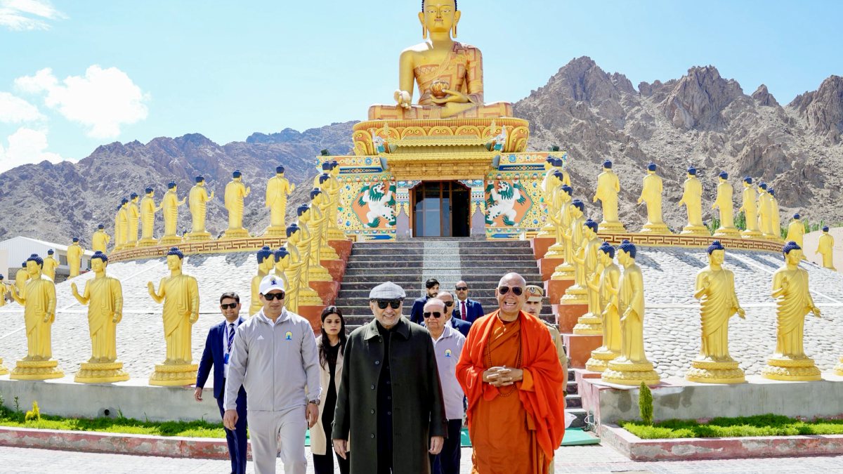 Vice President C.P. Radhakrishnan with Ladakh Lt. Governor Vinai Kumar Saxena…