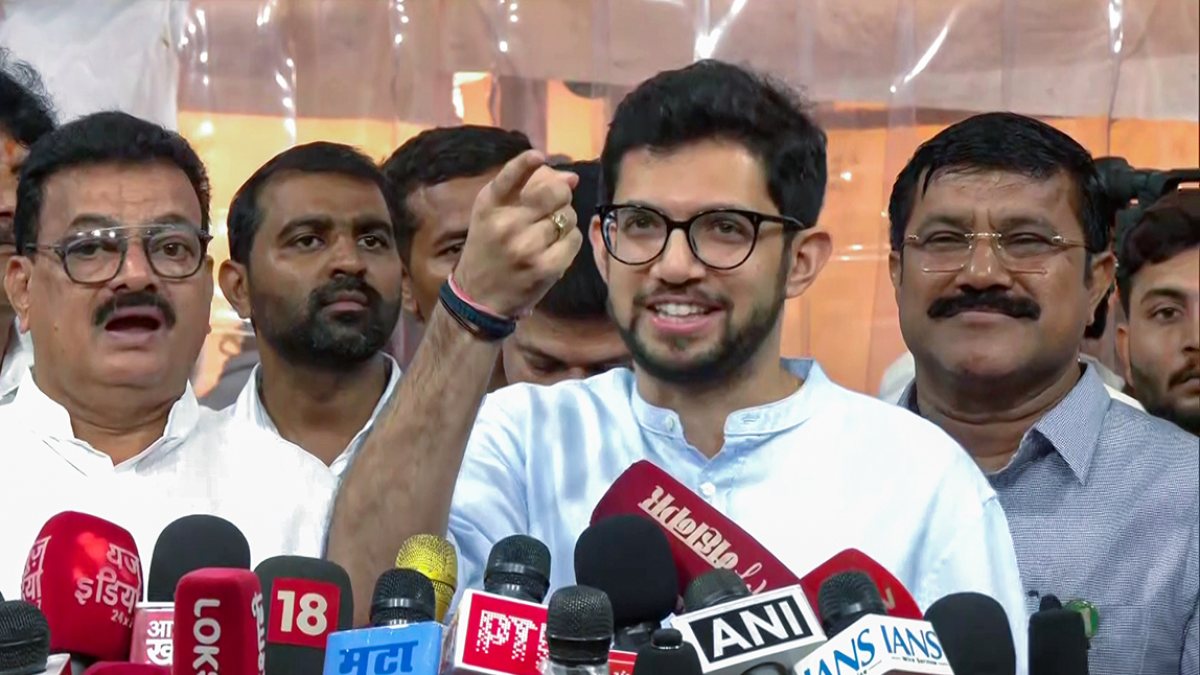 Aaditya Thackeray addresses media in Mumbai