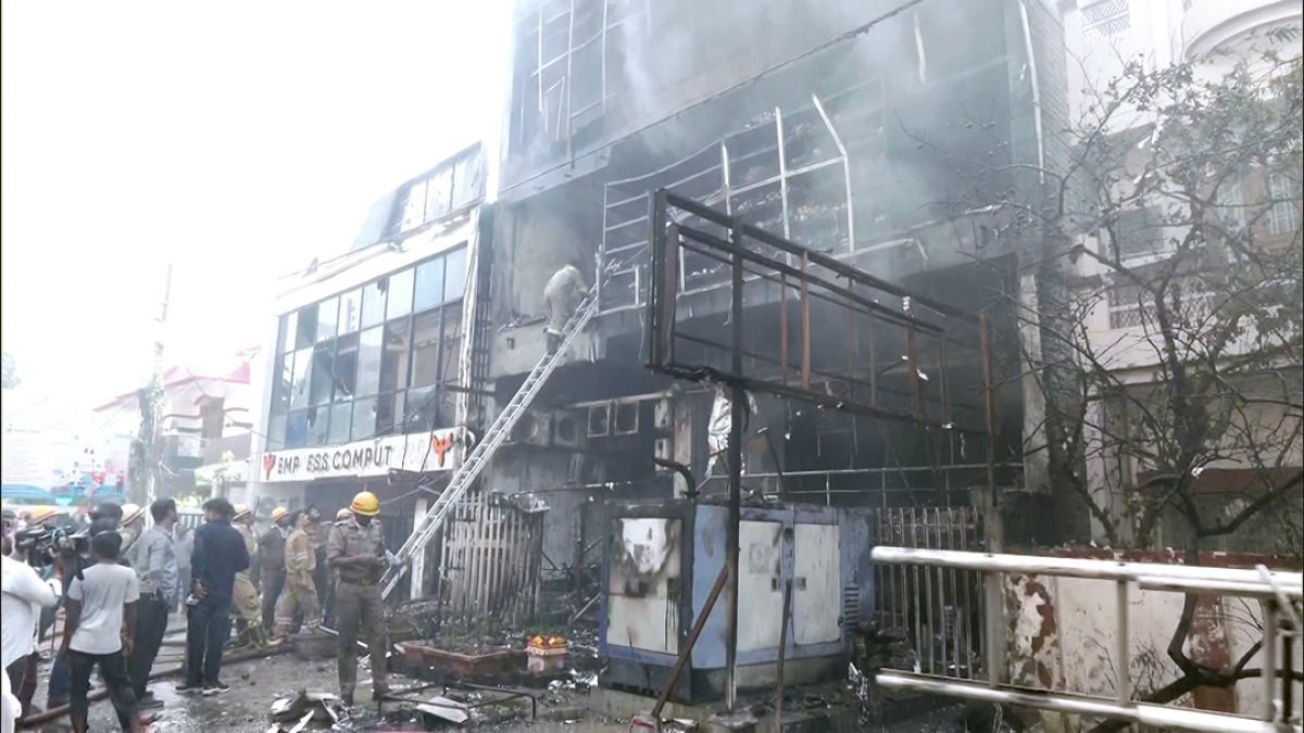 Rescue operations underway after fire at Lucknow coaching centre