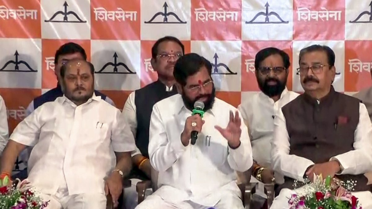 Maharashtra Deputy CM Shinde addresses press after UBT MPs join Shiv Sena