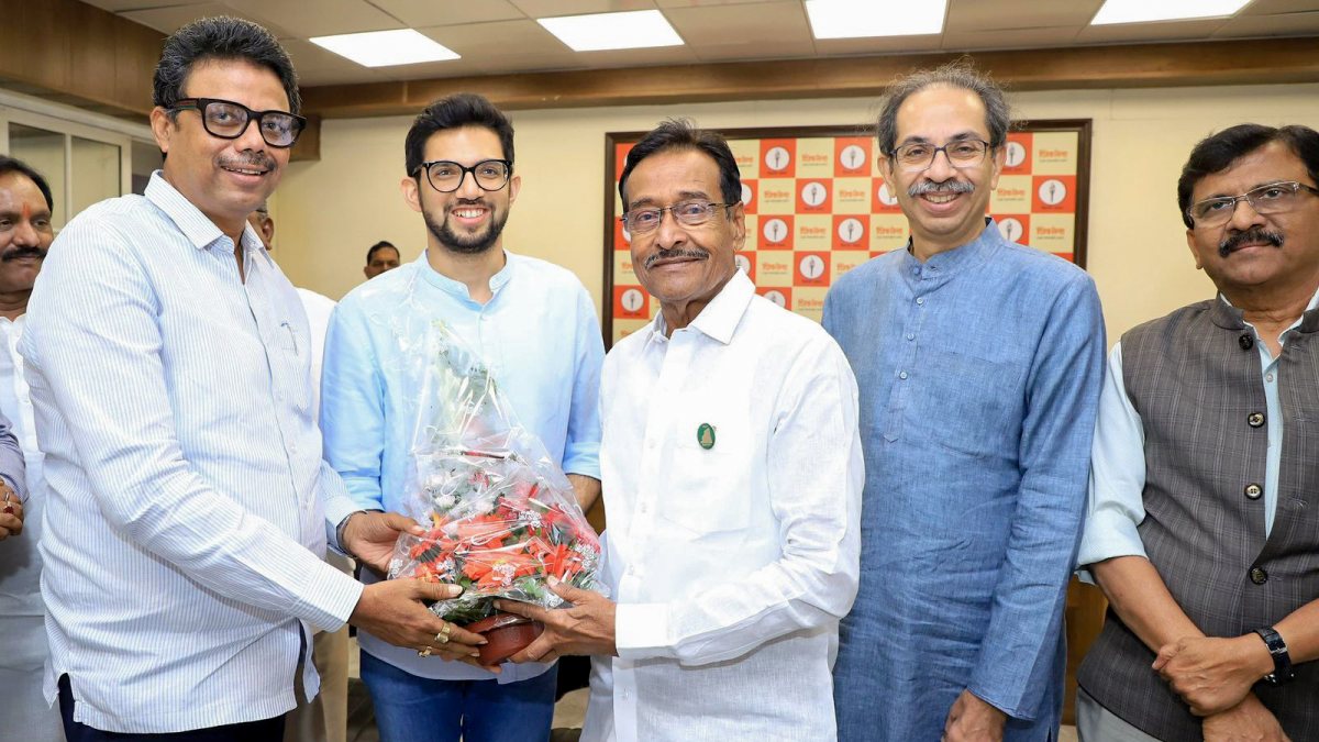 Shiv Sena UBT chief Uddhav Thackeray leads party meeting in Mumbai