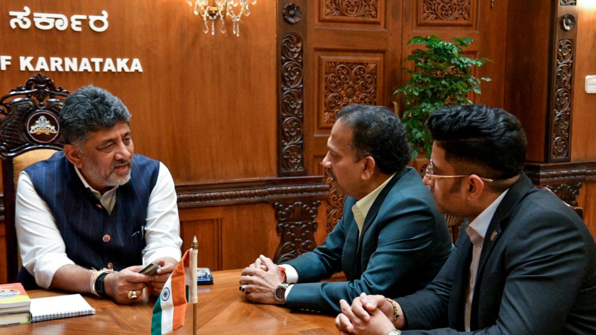 Karnataka Chief Minister DK Shivakumar with President of the Malaysian Indian…