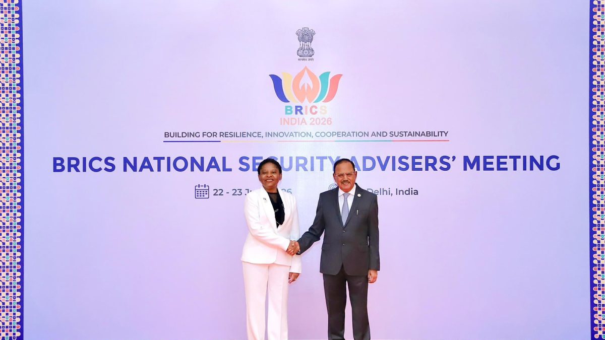 National Security Advisor (NSA) Ajit Doval welcomes the Minister in the…