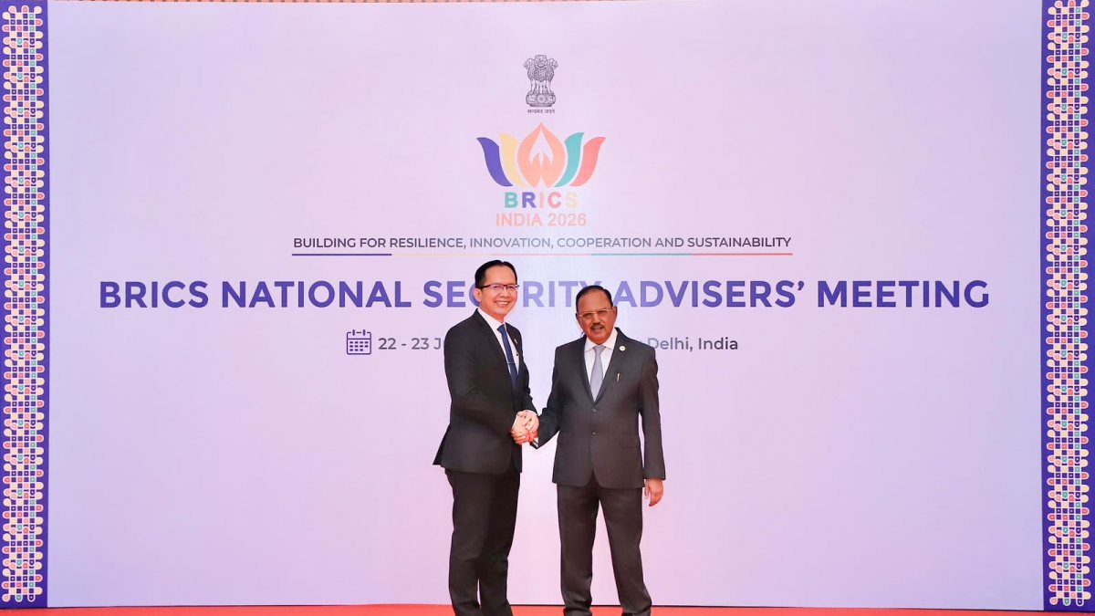 National Security Advisor (NSA) Ajit Doval welcomes the Indonesia's Yayat Ruyat…