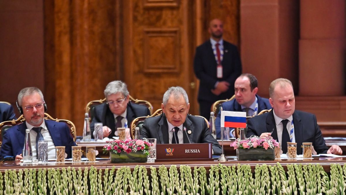 Secretary of the Security Council of Russia Sergey Shoigu speaks at the 16th…