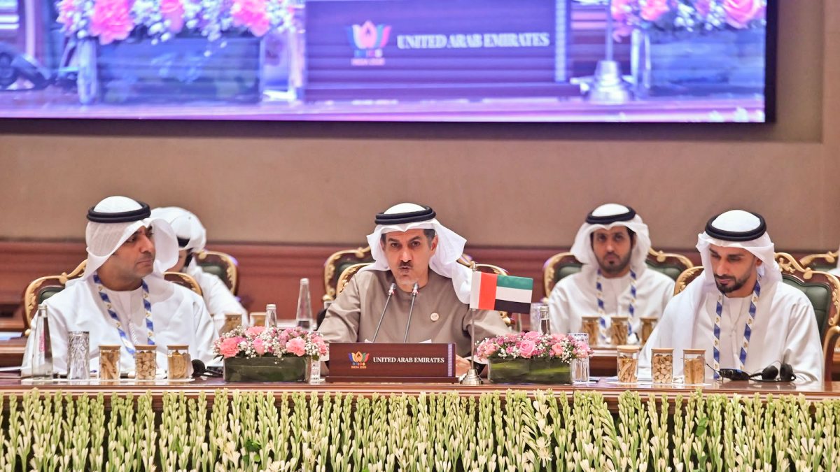 Ali Mohammed Hammad Al Shamsi of the UAE speaks at the 16th BRICS National…