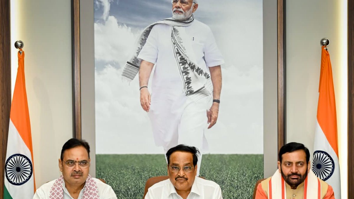 Rajasthan Chief Minister Bhajanlal Sharma meets Union Minister C. R. Paatil and…