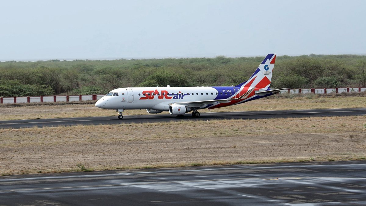Star Air's inaugural Goa flight lands at Adani Mundra Airport
