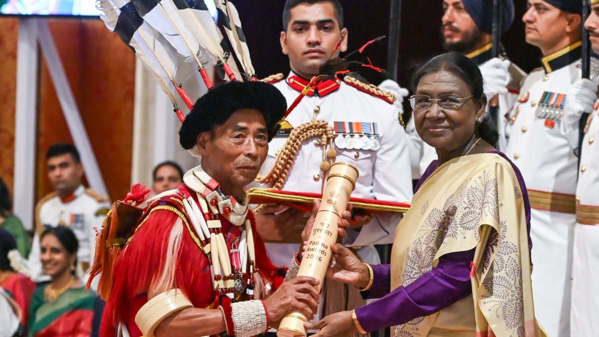 President Murmu confers Padma Shri to Guru Sangyusang Pongener