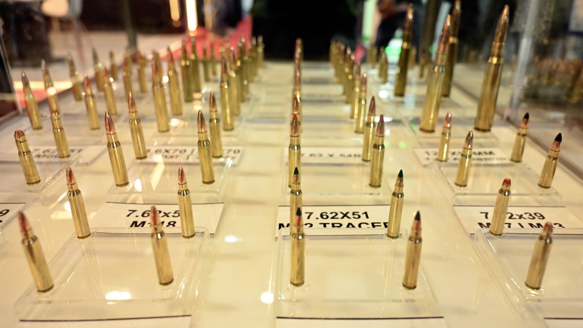 A view of the bullets being exhibited during the 11th International Police Expo…