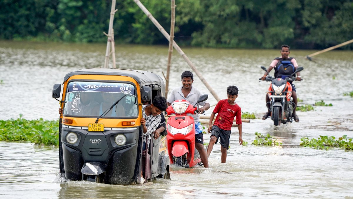 Brahmaputra floodwaters inundate Mayong area in Morigaon