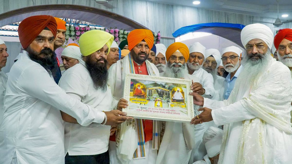 Haryana CM Nayab Singh Saini visits Gurdwara Guphasar Sahib in Patiala