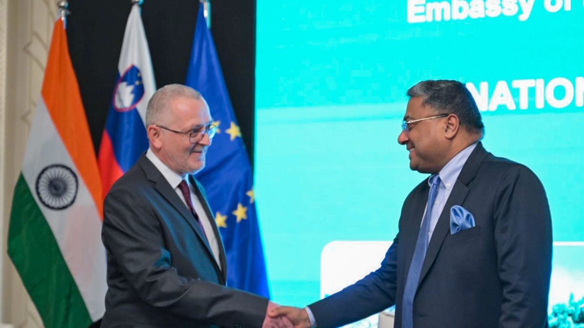 Secretary Sibi George attends Slovenia National Day celebrations