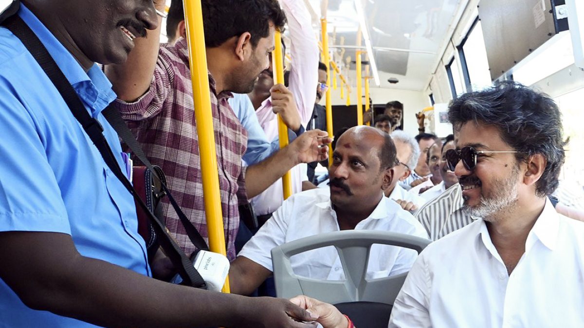 Tamil Nadu CM Vijay inaugurates 300 new state transport buses