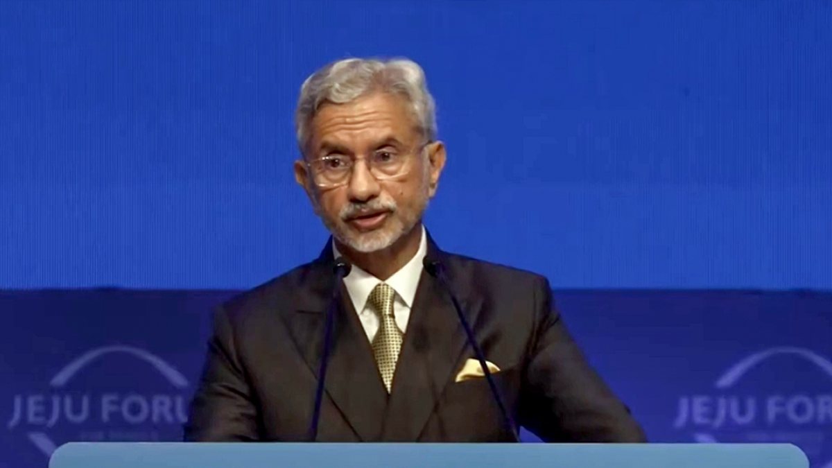 External Affairs Minister S. Jaishankar speaks at the Jeju Forum for Peace and…