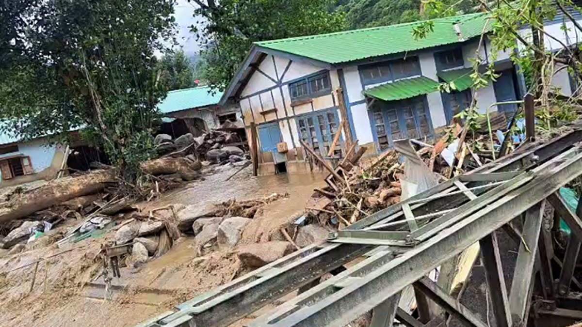 Flash flood damages house in Arunachal's Panyor after heavy rain