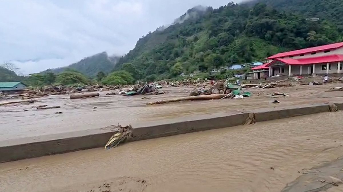 Flash flood damages house in Arunachal's Panyor after heavy rain
