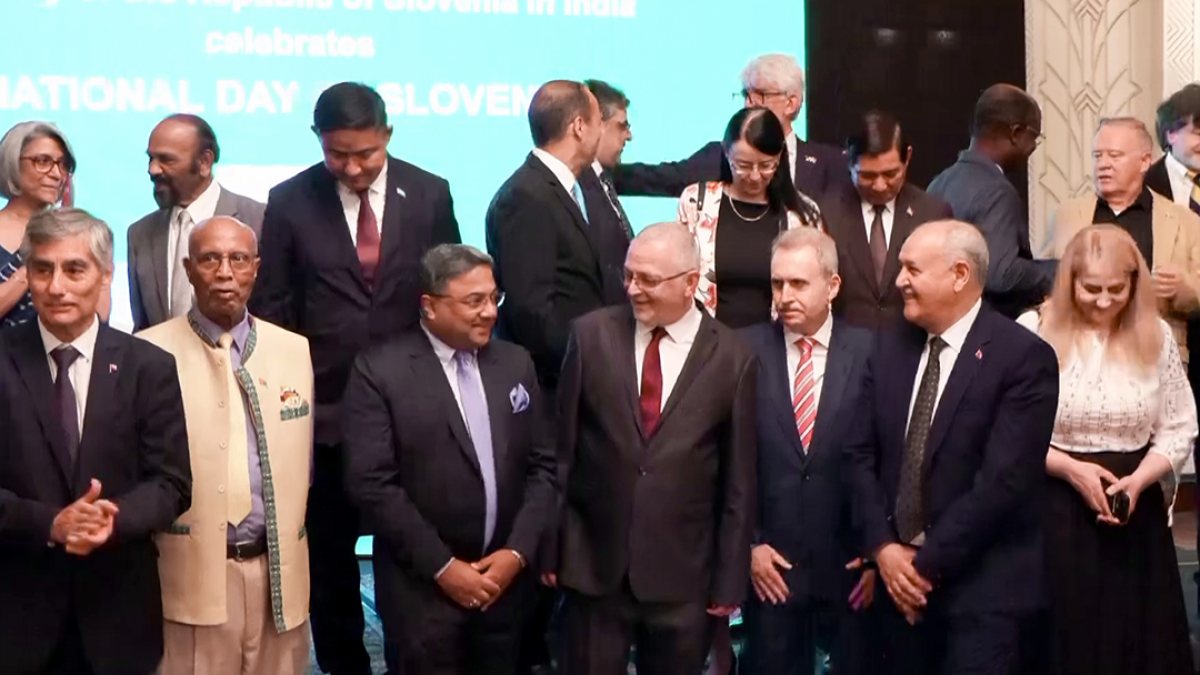 MEA Secretary Sibi George at Slovenia National Day event in New Delhi