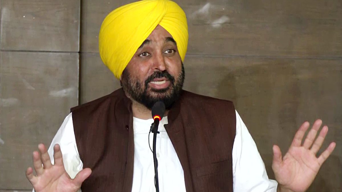 Punjab CM Mann addresses press conference in Mohali