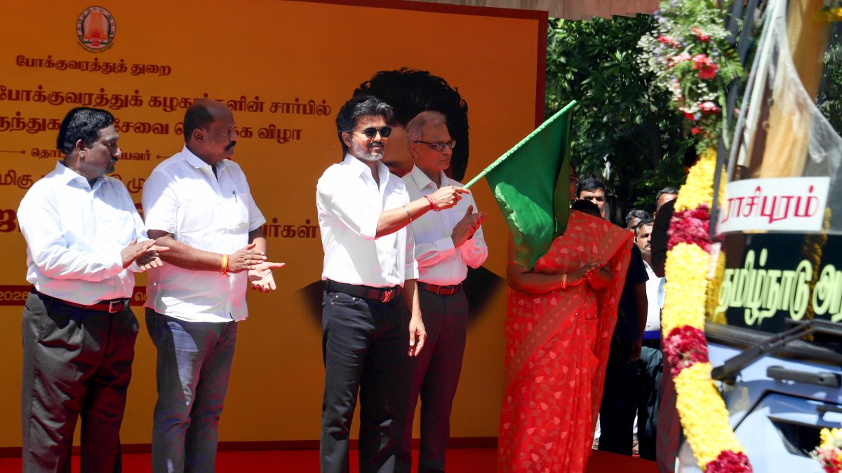 Tamil Nadu CM Vijay flags off 300 new state transport buses