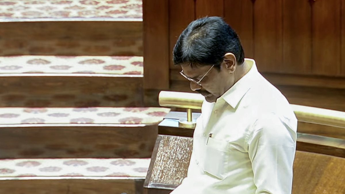 TDP MP Bhashyam Rama Krishna takes oath as Rajya Sabha member
