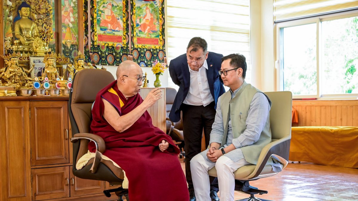 Union minister Kiren Rijiju meets Dalai Lama in Delhi