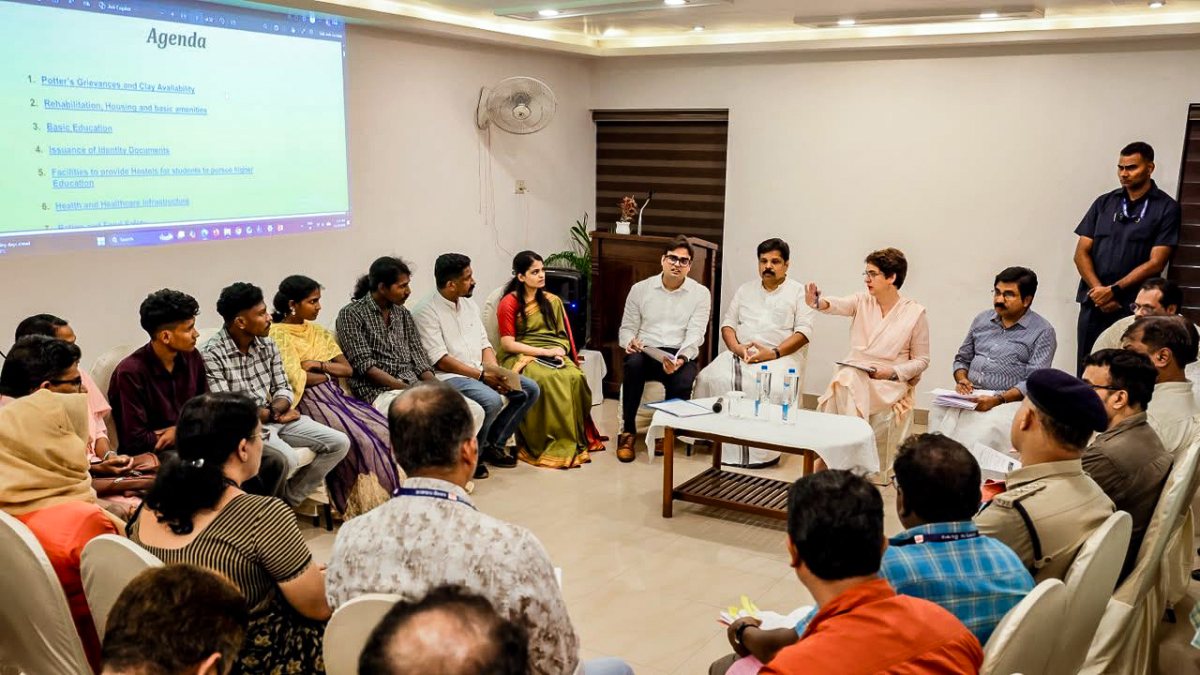 Congress General Secretary & Wayanad MP Priyanka Gandhi chairs a review meeting…