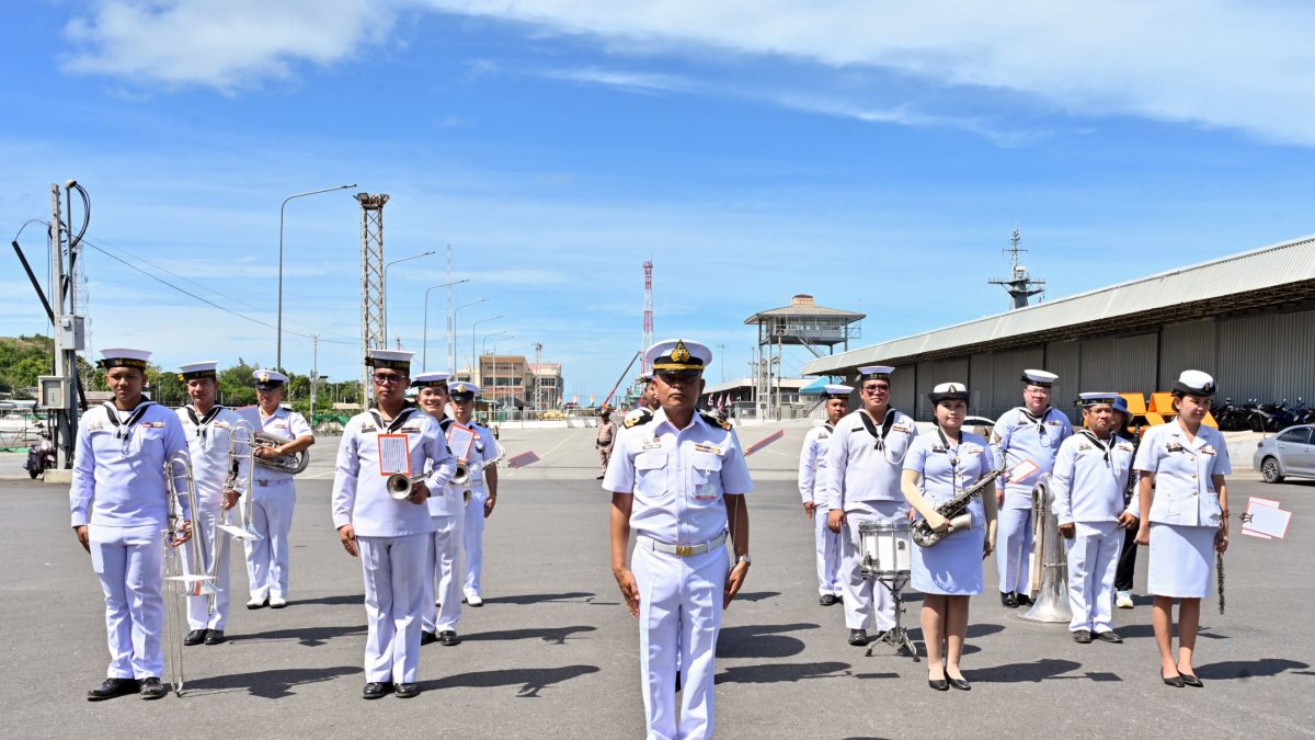 Royal Thai Navy band welcomes Indian naval ships in Sattahip
