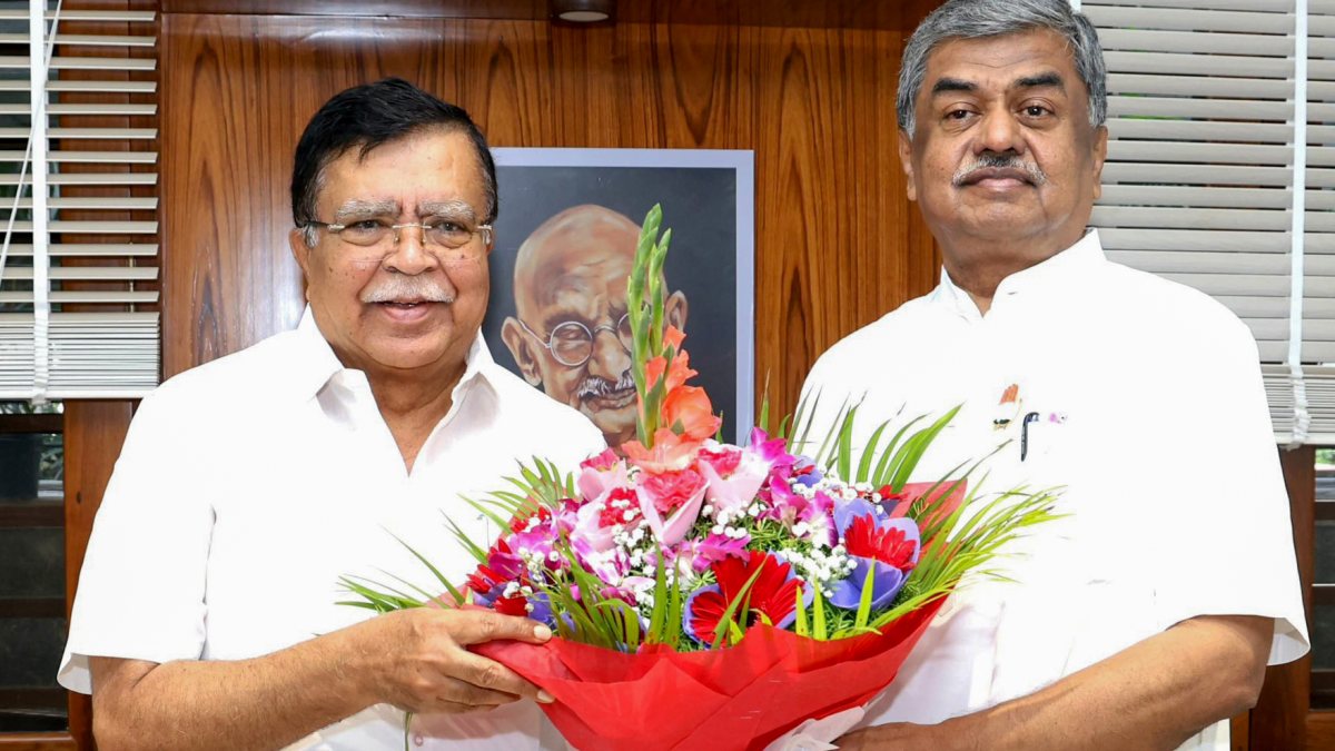 Karnataka Former Minister K. N. Rajanna meets KPCC President Hariprasad B.K, on…