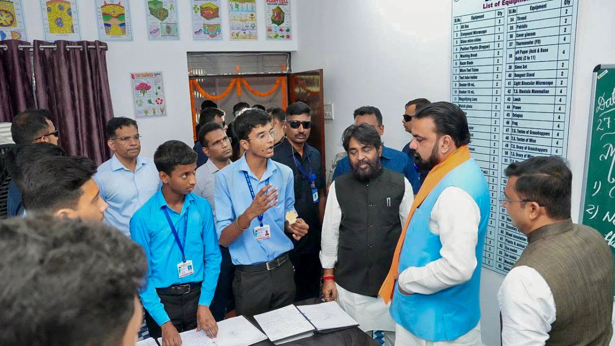 Bihar CM Samrat Choudhary inspects Patna school, reviews development