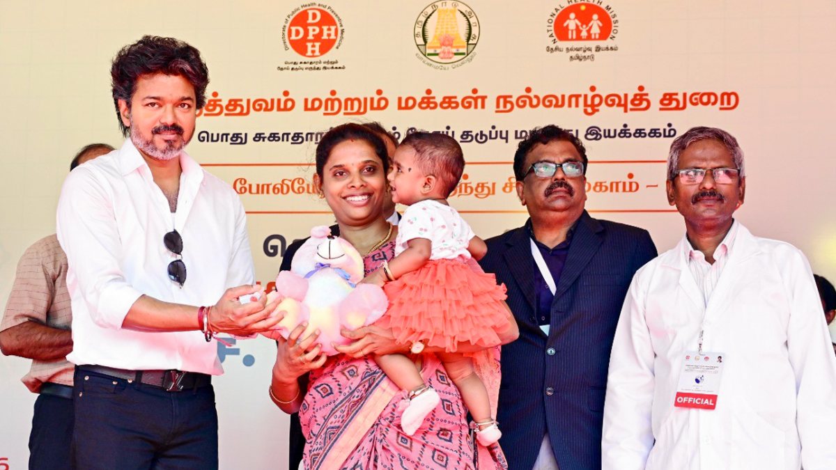 Tamil Nadu CM Vijay launches Pulse Polio drive in Chennai