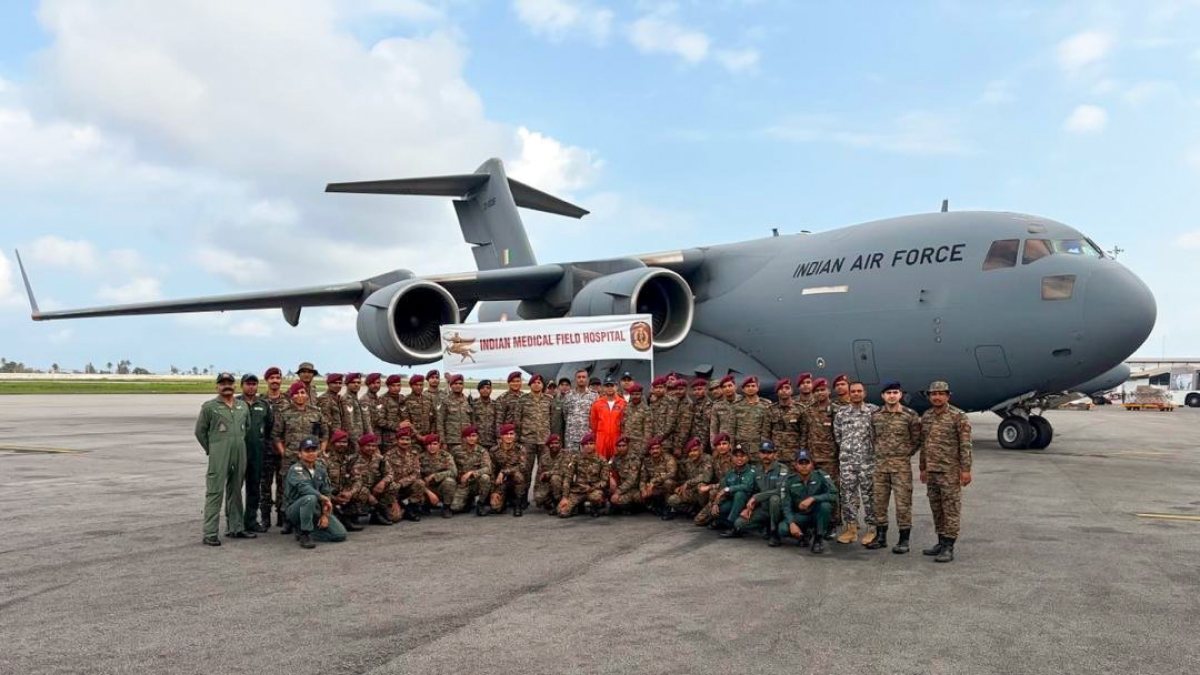 Indian Air Force C17s transit through Abidjan en route to Venezuela with relief aid