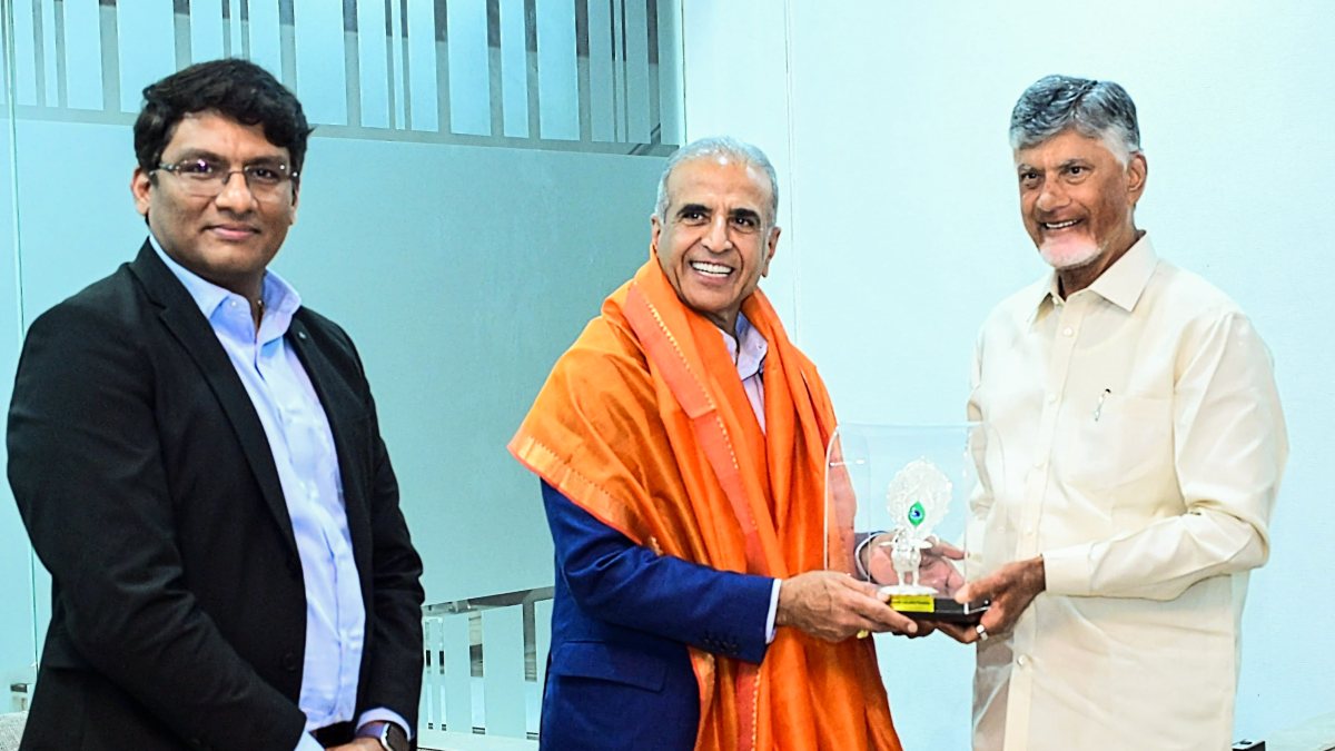 Andhra Pradesh Chief Minister N. Chandrababu Naidu meets Bharti Enterprises…