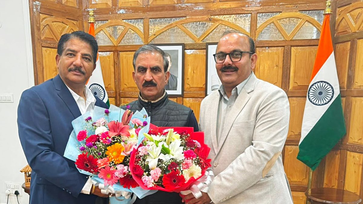 Himachal Chief Minister Sukhvinder Singh Sukhu pays a courtesy visit to the…