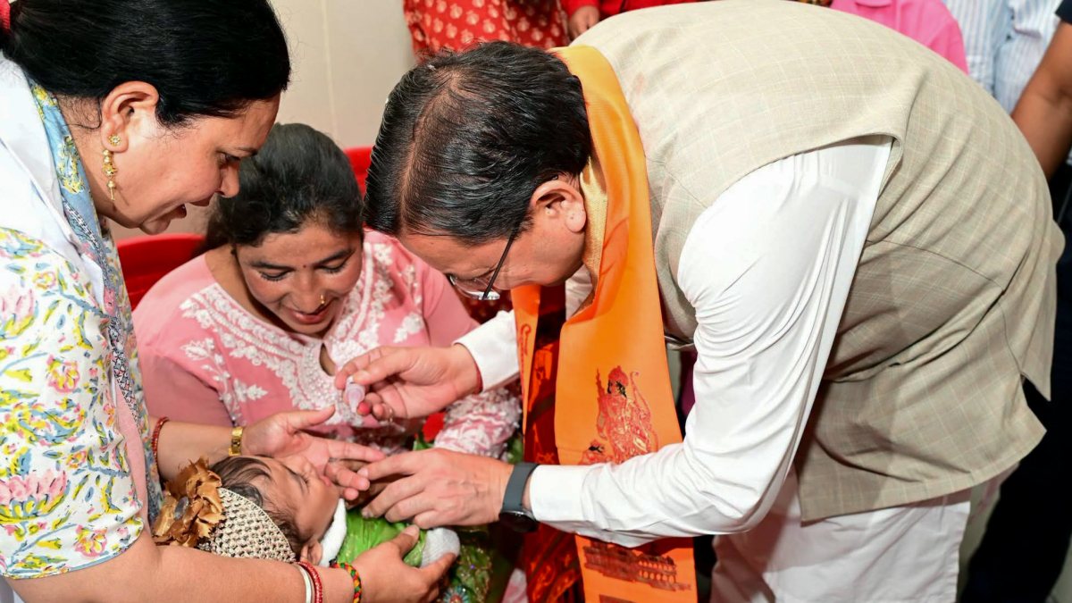 Uttarakhand CM Dhami administers polio drops, inaugurates MRI centre