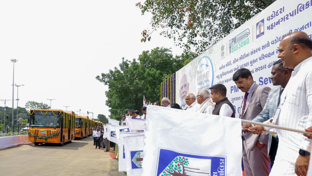 Gujarat Chief Minister Bhupendra Patel, State Deputy Chief Minister Harsh…