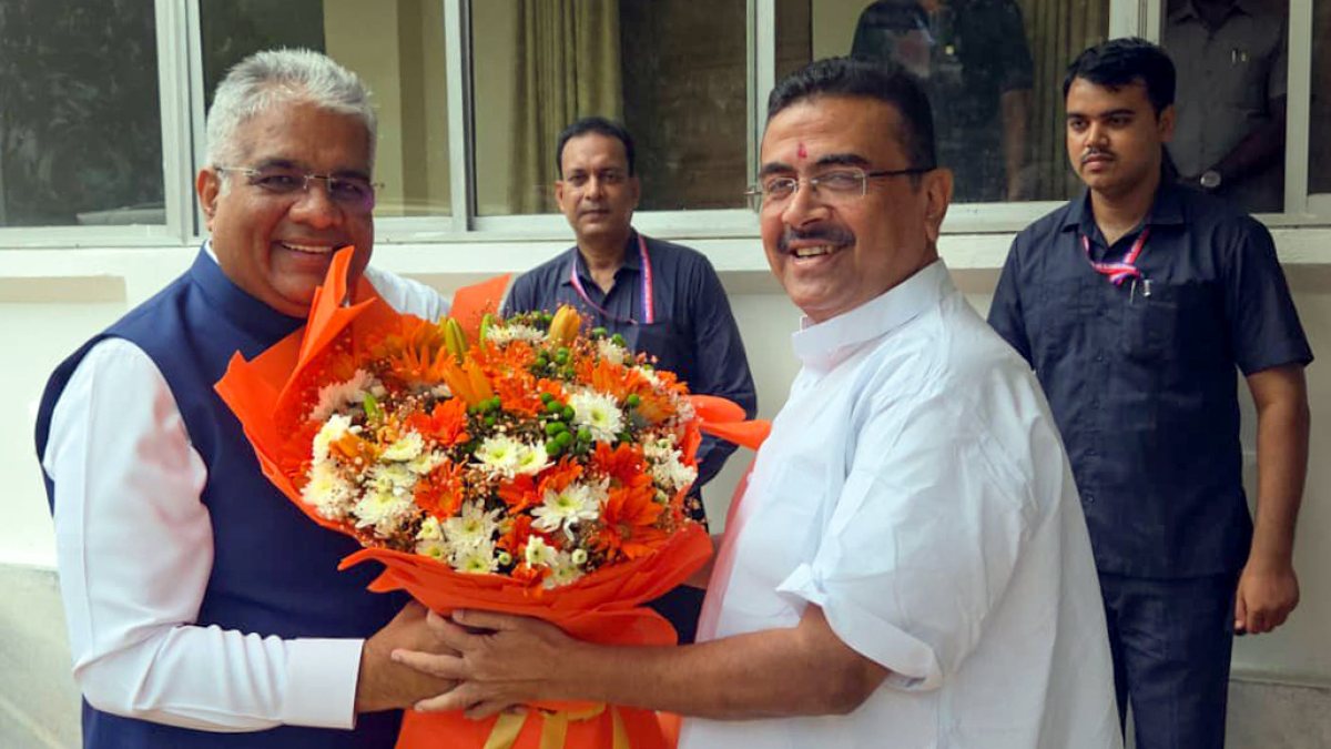 West Bengal CM Suvendu Adhikari meets Union Minister Bhupender Yadav
