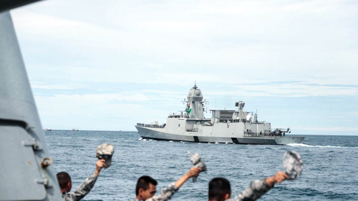 Indian Navy salutes during PASSEX with Royal Thai Navy