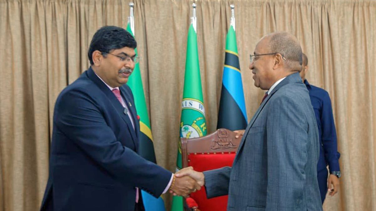 Zanzibar President Hussein Ali Mwinyi and High Commissioner of India to…